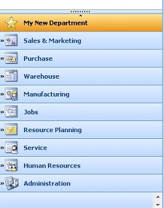 Navigation Pane Designer Departments